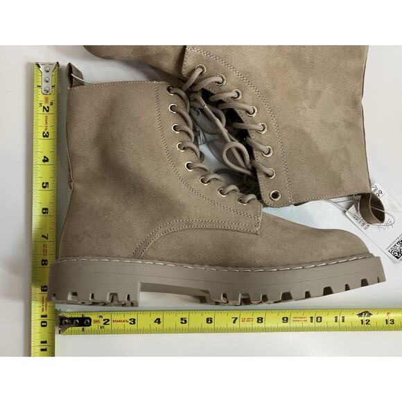 H&M Faux Suede Lace Up Women’s Combat Style Boots Size 9.5 - Picture 15 of 15